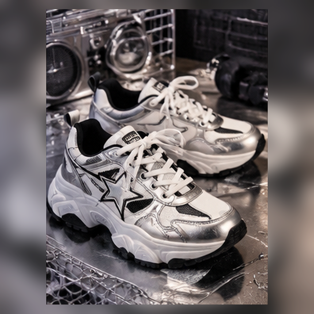 Silver Retro Runner Sneakers — featured product