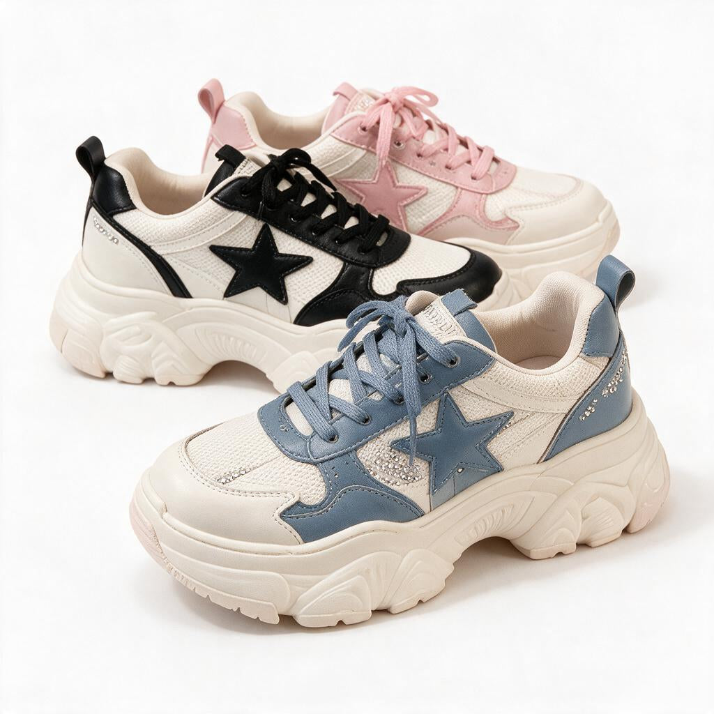 Pink Star Platform Sneakers — alternate color reference