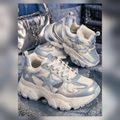 Ice Blue Star-Detail Chunky Sneakers — featured product